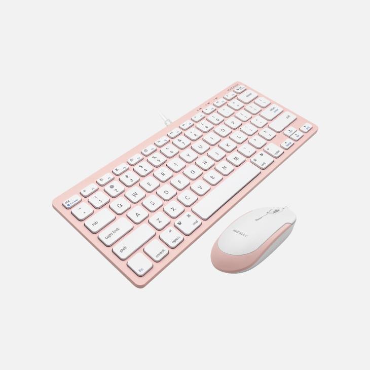 macally usb wired compact mini slim keyboard for mac and windows pc (mkeyxc)